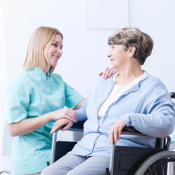 Caregiver with patient Under 65 Care